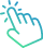 Icon showing a hand cursor clicking